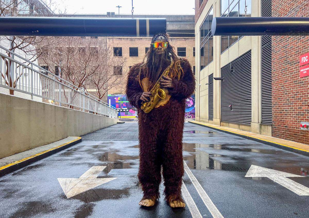 Saxsquatch, the Chapel Hill cryptid whose saxophone playing made him a huge viral hit, is launching a US tour with a Feb. 15 stop at Motorco in Durham.