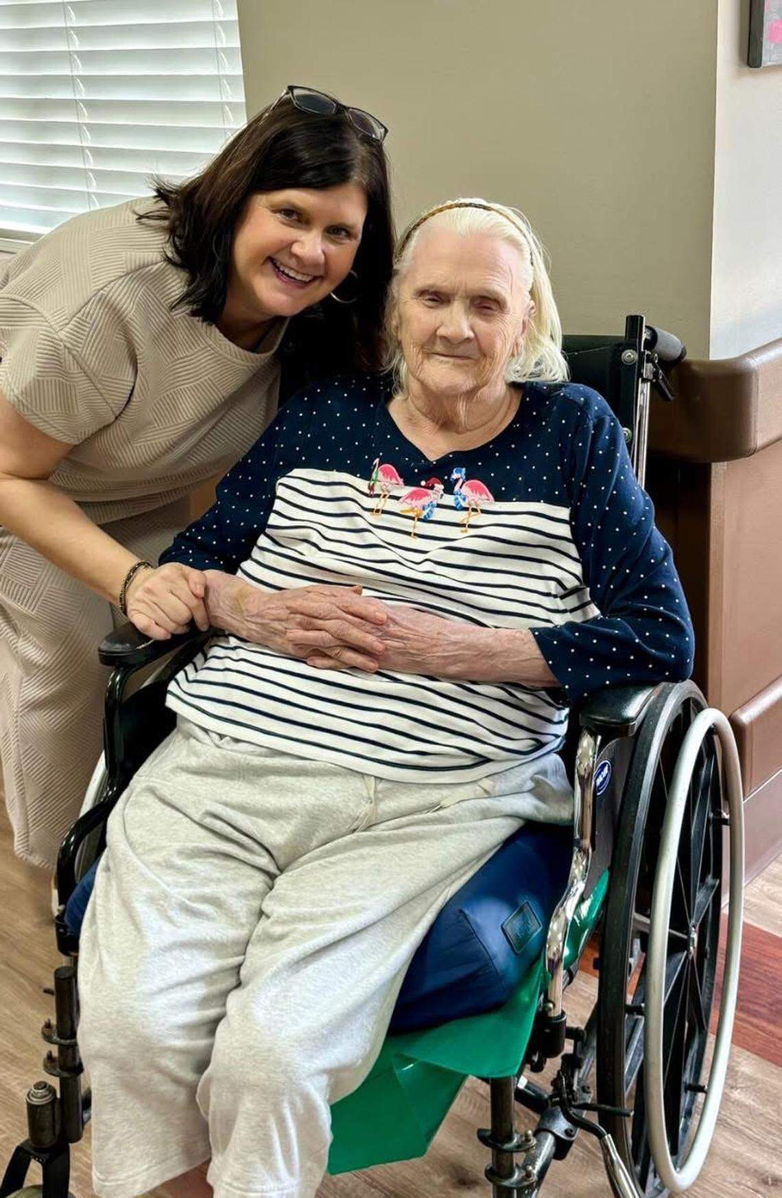 Sarah Cope with her mother, Linda Davis, a Medicaid recipient.