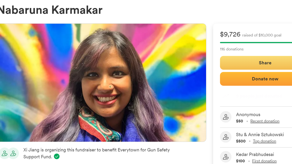 The family of Nabaruna Karmakar, the Morrisville woman who was killed after she was shot in her home, is seeking donations for Everytown for Gun Safety. The nonprofit advocates for gun control and against gun violence.