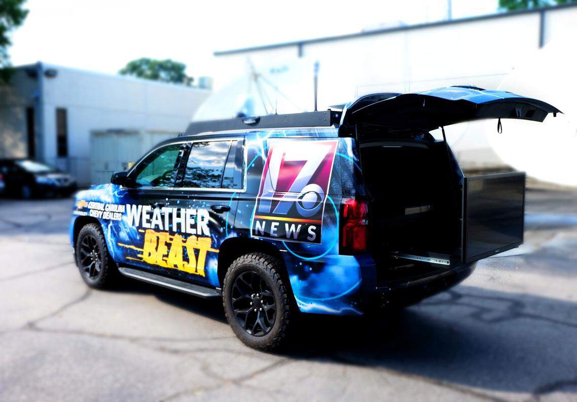 The Weather Beast is CBS 17’s multi-camera mobile weather station with radar capability and a HAM radio.
