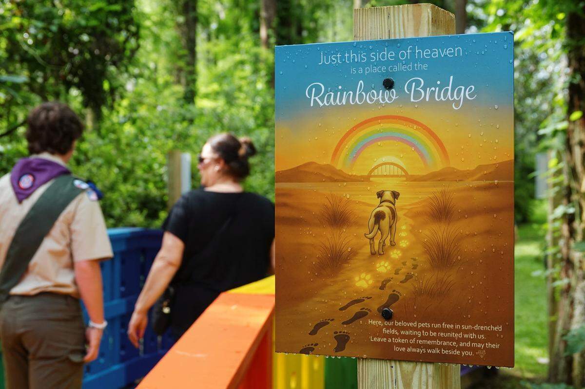 The Rainbow Bridge in Wilmington is meant as a spiritual companion to the bridge lost to Hurricane Helene in Lake Lure.