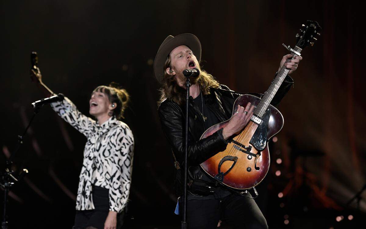 The Lumineers in concert with special guests Caamp at Raleigh, N.C.’s Coastal Credit Union Music Park at Walnut Creek, Tuesday night, May 24, 2022.