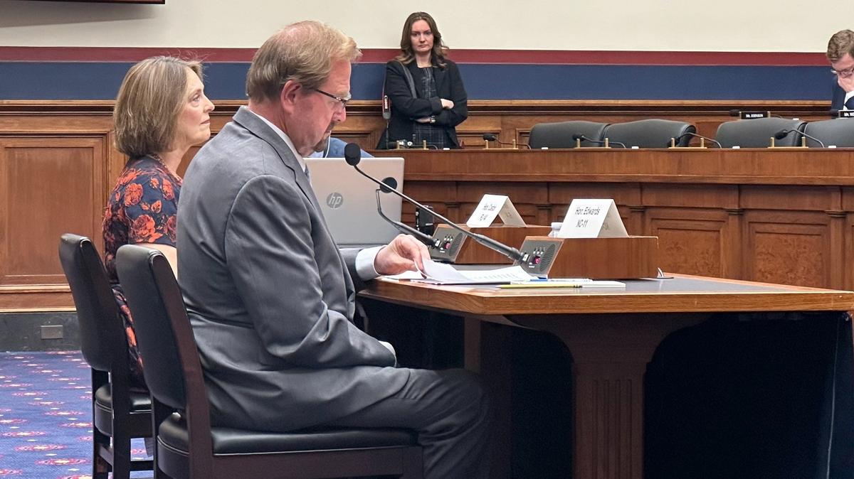 Rep. Chuck Edwards, a Republican from Flat Rock, testifies before the House Committee on Transportation and Infrastructure, about FEMA’s response to Hurricane Helene.