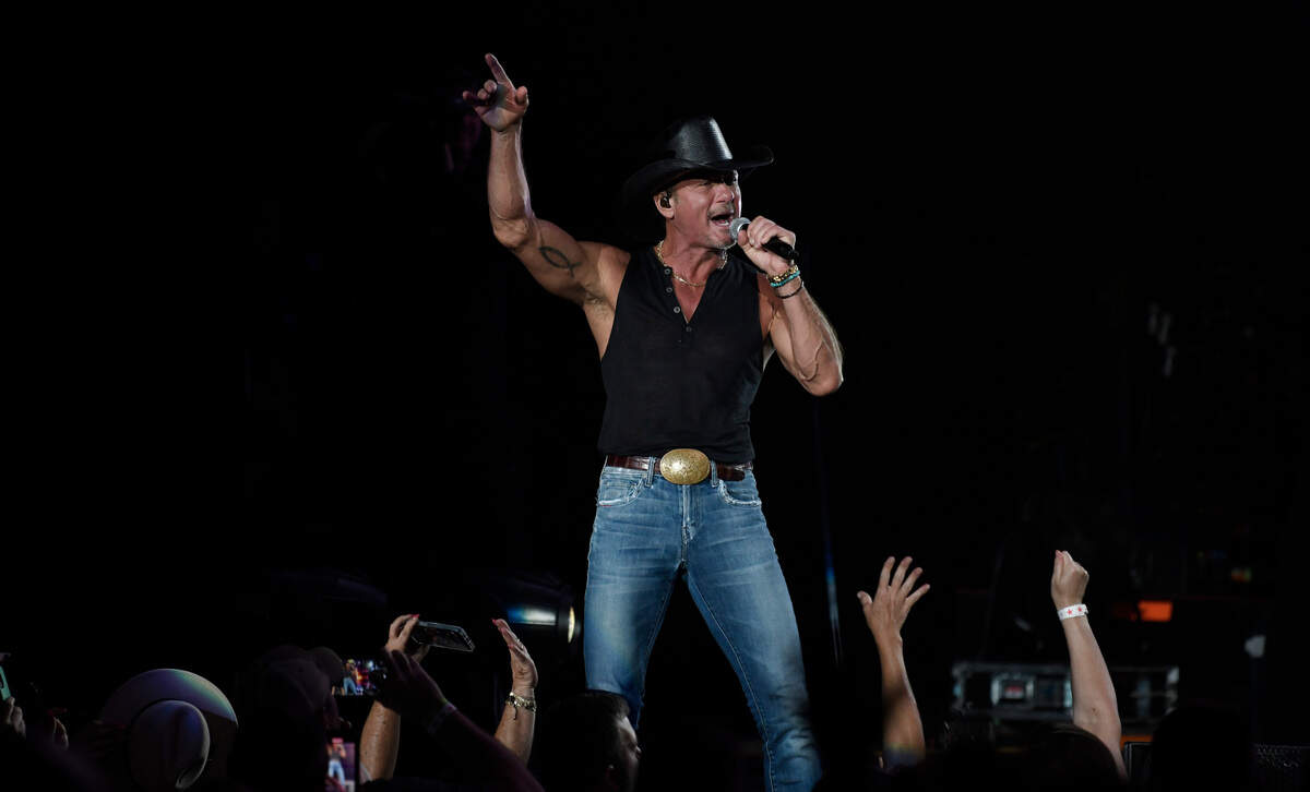 Tim McGraw brings his 2022 tour to Raleigh, N.C.’s Coastal Credit Union Music Park at Walnut Creek, Saturday night, May 21, 2022.