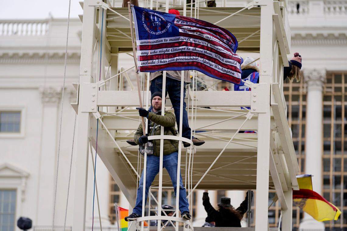 Trump supporters rally Wednesday, Jan. 6, 2021, at the Capitol in Washington. As Congress prepares to affirm President-elect Joe Biden’s victory, thousands of people have gathered to show their support for President Donald Trump and his claims of election fraud.