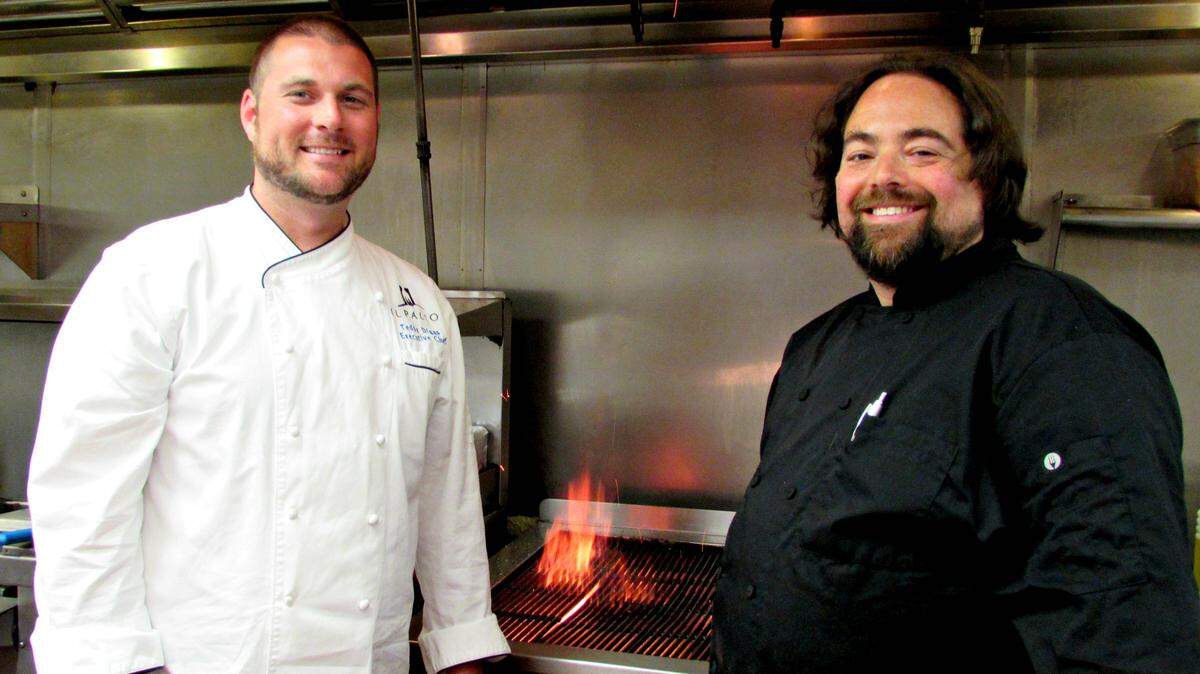 Chefs Teddy Diggs, left, and Adam Rose, right, have led the Il Palio kitchen in Chapel Hill's Siena Hotel for more than a decade. Diggs is leaving Il Palio to start his own restaurant and Rose is returning to once again be executive chef.
