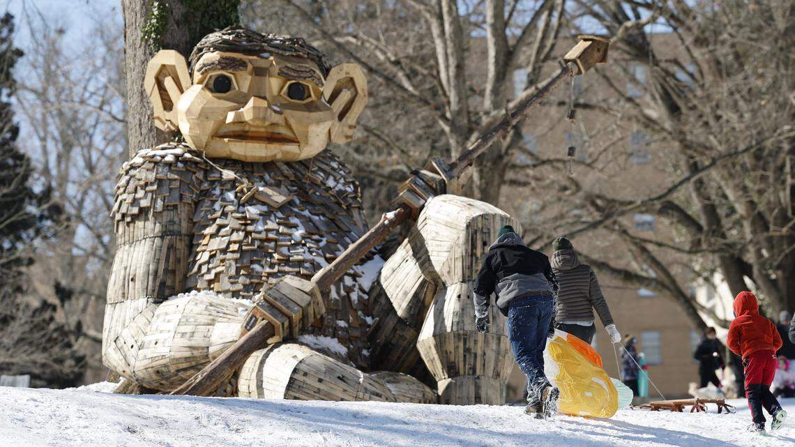Raleigh residents brave cold temps for Dix Park winter wonderland