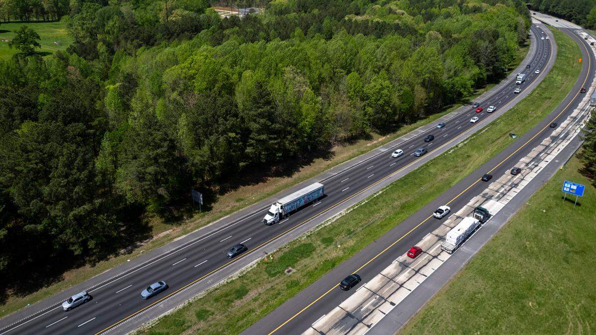 Asphalt has been removed from two westbound lanes on Interstate 40 between Chapel Hill Road and Wade Avenue near Cary. While most of the lanes have been repaved, the contractor had to suspend work last fall until the return of favorable temperatures for putting down new asphalt.