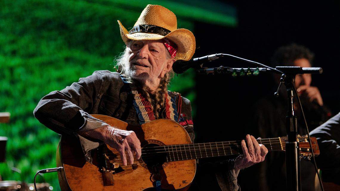 Willie Nelson plays the closing set at Farm Aid at Raleigh, N.C.’s Coastal Credit Union Music Park at Walnut Creek, Saturday, Sept. 24, 2022.