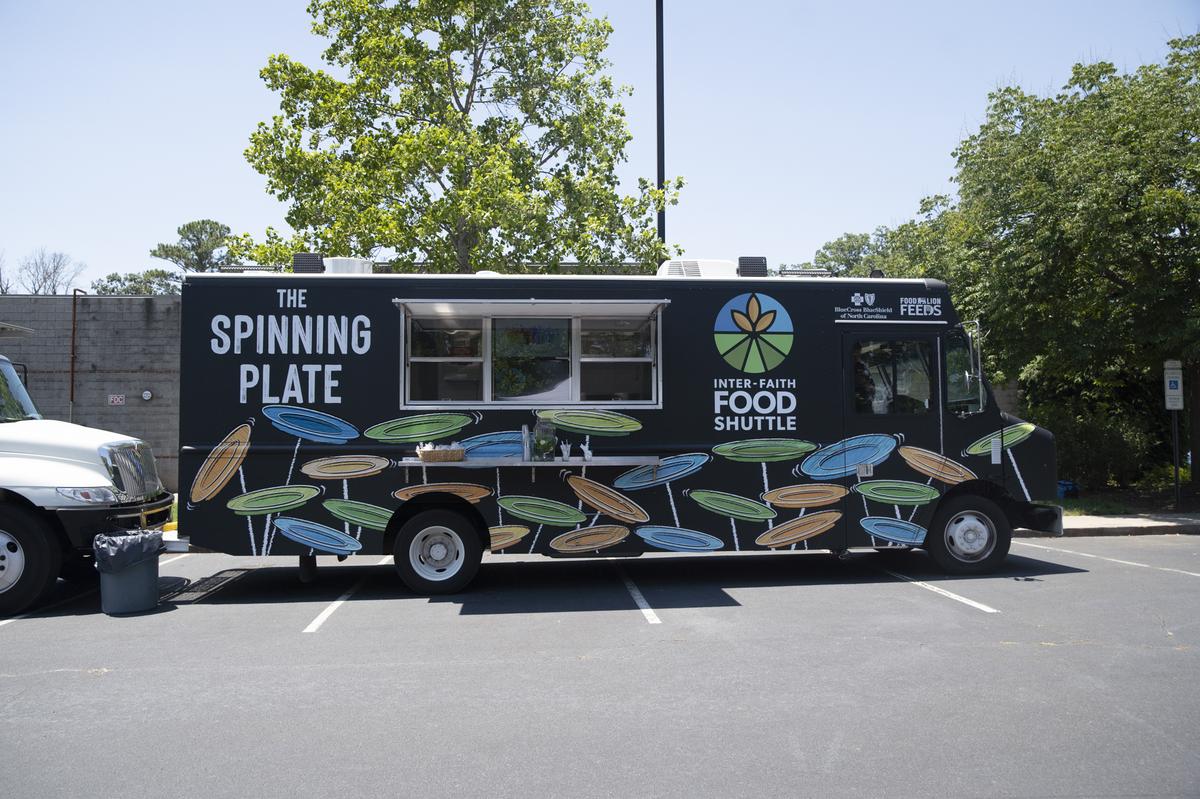 The Spinning Plate food truck is the Inter-Faith Food Shuttle’s newest hunger fighting initiative. It addresses hunger in neighborhoods in the Raleigh area by bringing free hot meals to the places that need them most. It also will help communities affected by natural disasters.