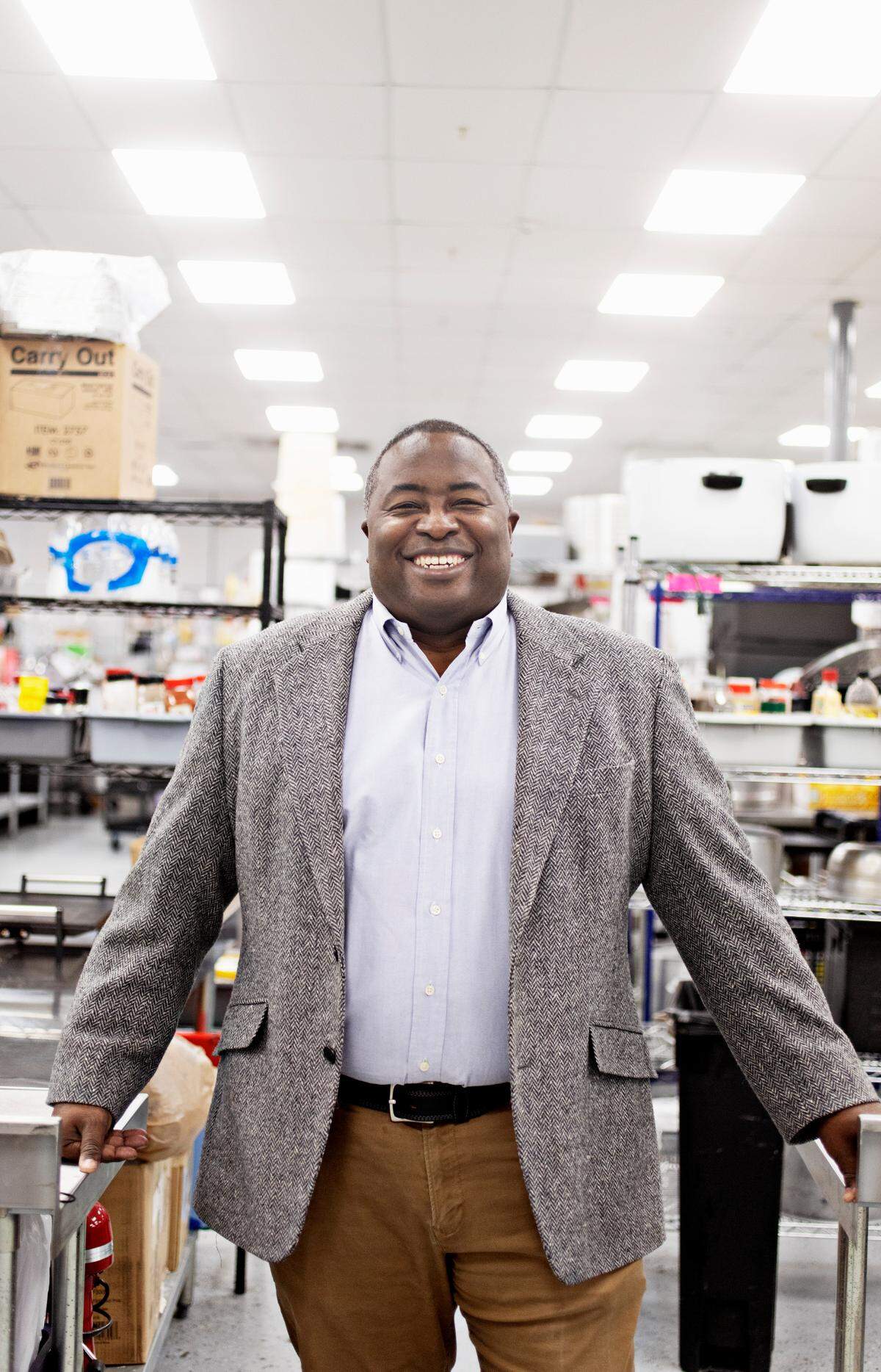 David Foye at his business, the Kitchen Archive, in Raleigh on Friday, Dec. 10, 2021. Foye will be opening a similar business in Raleigh in the new year with a focus on providing vendors’ individual kitchens under the same roof for takeout menus.