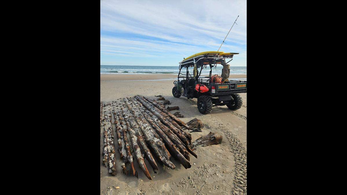The town of Surf City posted a photo Jan. 15 on Facebook of what is believed to be a section of the William H. Sumner’s deck. 