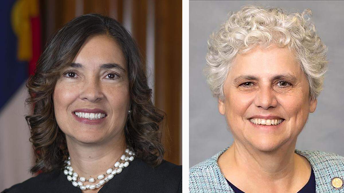 North Carolina Supreme Court Justice Anita Earls, a Democrat, is running for reelection against Republican state Rep. Sarah Stevens.