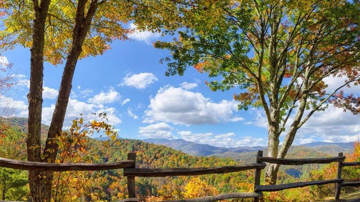 A view from Cataloochee Overlook in the Great Smoky Mountains National Park near Bryson City offers a glimpse of fall color as the leaves change. Funds from a nonprofit as well as from local and state governments in Tennessee have helped keep the park open through a historically long federal government shutdown that started Oct. 1.