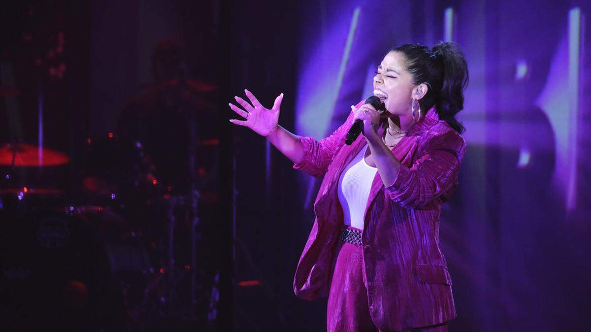Brooke Simpson performs in the semi-final round of “America’s Got Talent” on NBC.