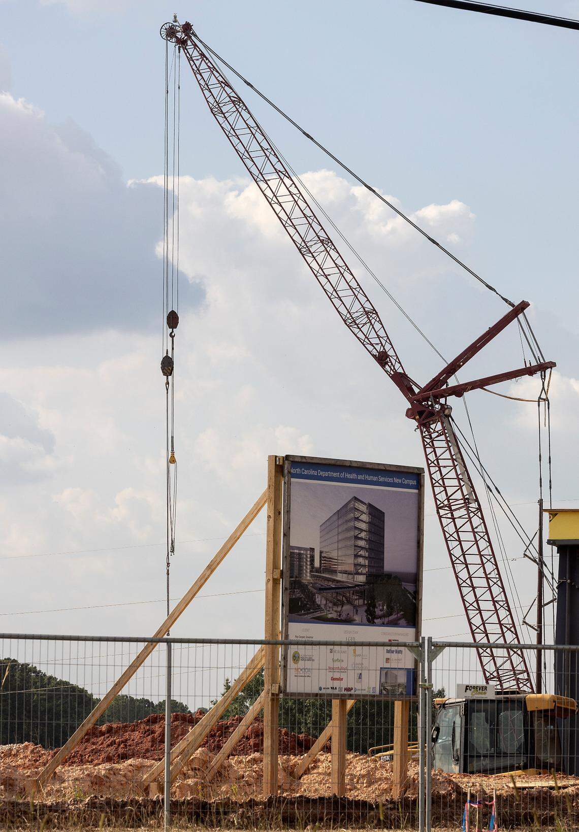 Construction continues on the new North Carolina Department of Health and Human Services campus on Blue Ridge Road on Tuesday, Oct. 3, 2023, in Raleigh, N.C.
