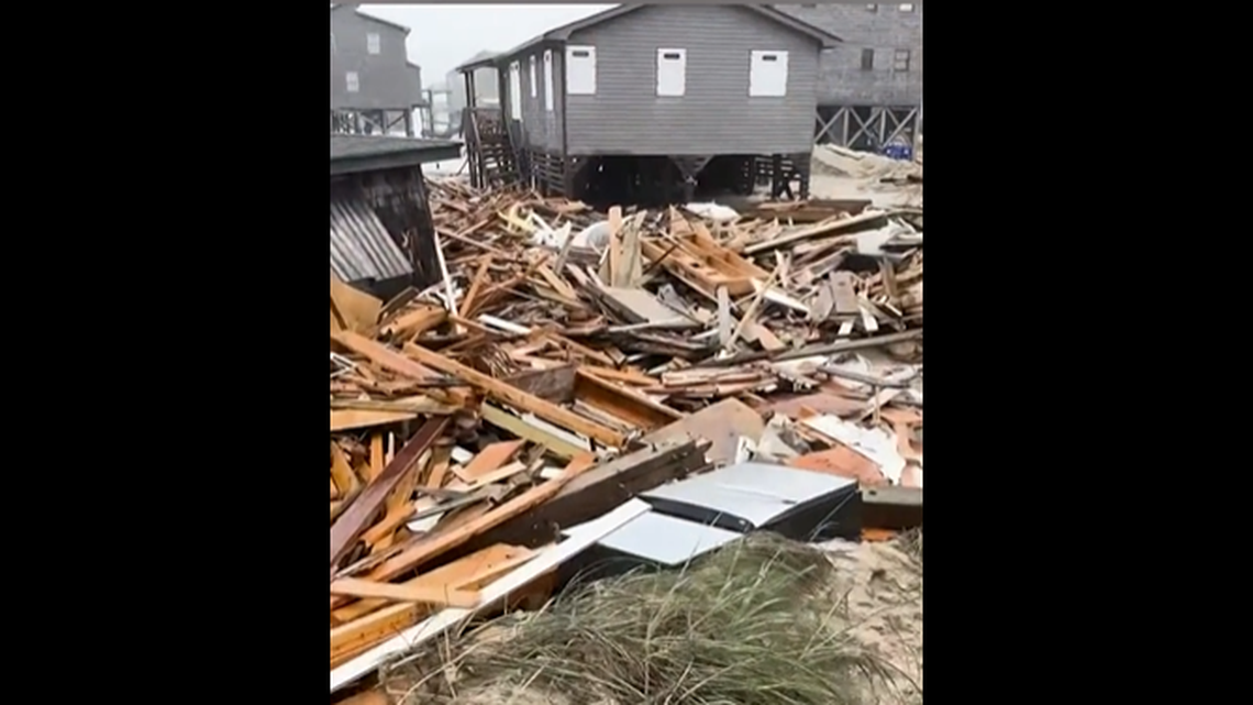 The collapses have created a growing mound of debris just as a federal budget showdown in Congress has resulted in a partial shutdown of the National Park Service. It is common for the nail-filled debris to drift for more than 10 miles, then wash ashore on other islands. The collapses have created a growing mound of debris just as a federal budget showdown in Congress has resulted in a partial shutdown of the National Park Service. It is common for the nail-filled debris to drift for more than 10 miles, then wash ashore on other islands.