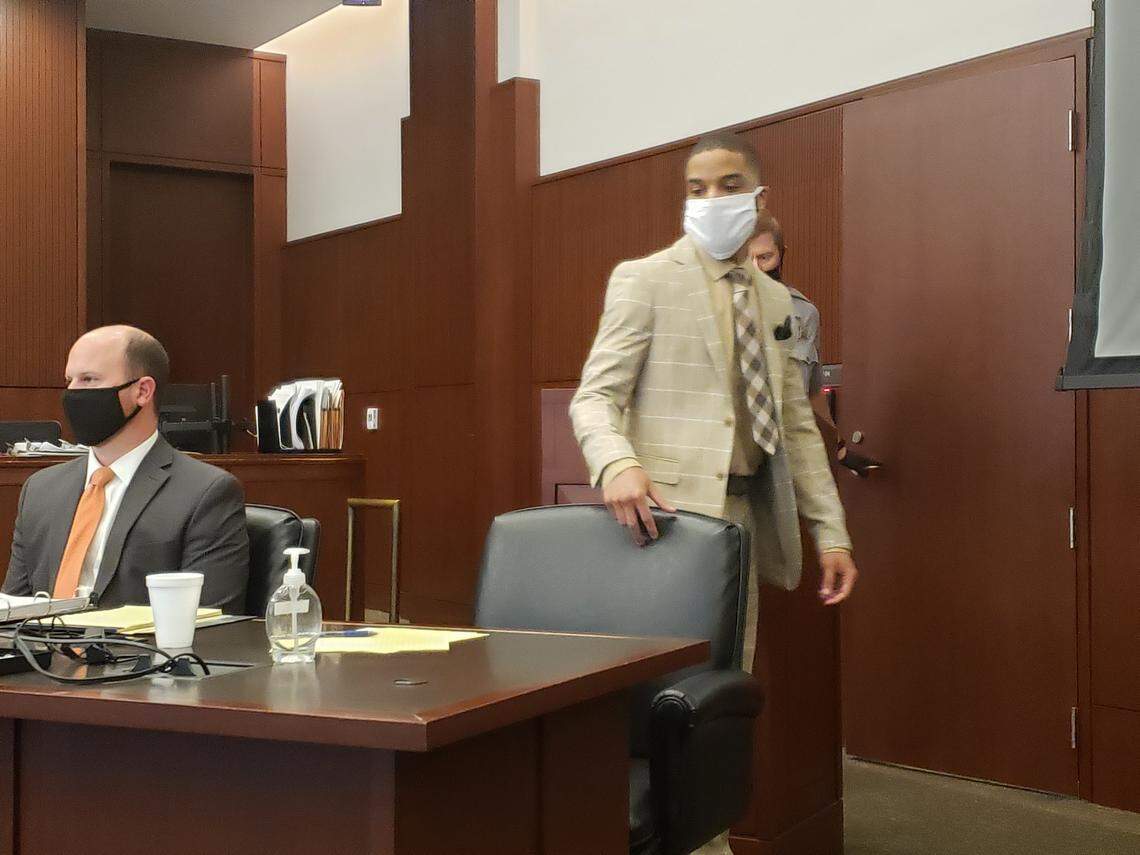 The trial for Michael Buchanan, who is charged with killing 21-month-old Torrance Adams in February 2019, started in the Wake County courthouse on Tuesday, April 14, 2021.