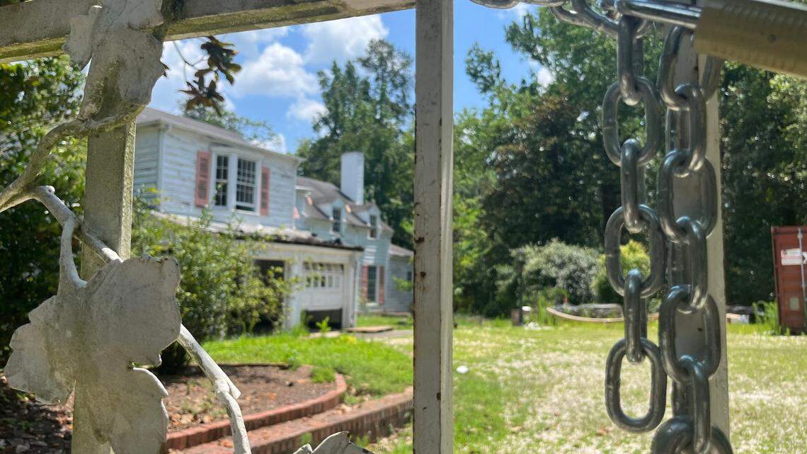 The homes at 1415 Bivins St., pictured in July 2023, belonging to Mary Duke Biddle Trent Semans will be demolished to make way for four single-family homes. It’s in Durham’s century-old Forest Hills neighborhood.