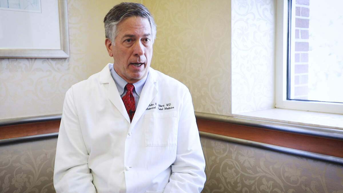 Charlotte doctor John Allbert specializes in maternal-fetal medicine, specifically in high-risk pregnancies.