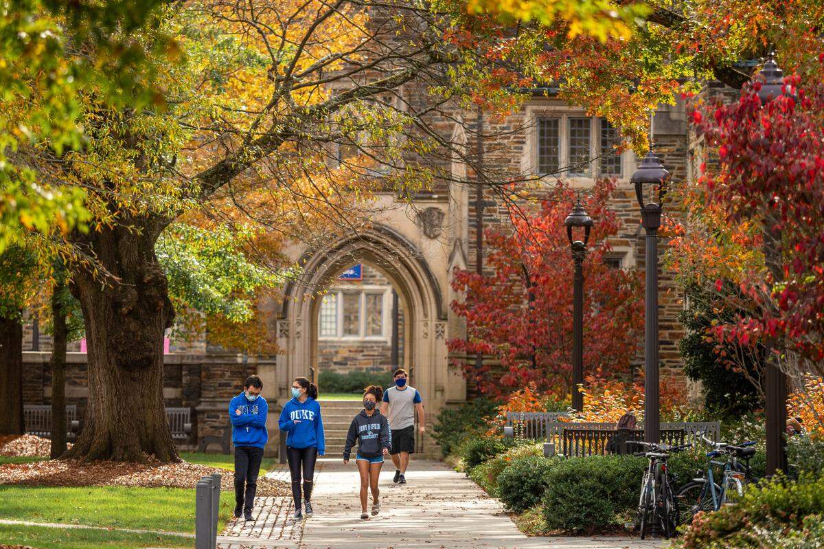 Duke University’s West Campus during the fall 2020 semester.