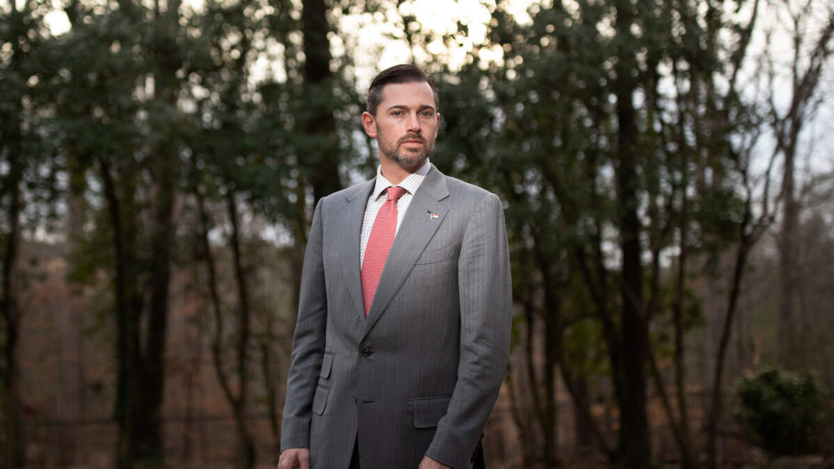 Carlton Huffman poses for a photograph at his home in Raleigh, N.C. MUST CREDIT: Photo for The Washington Post by Eamon Queeney