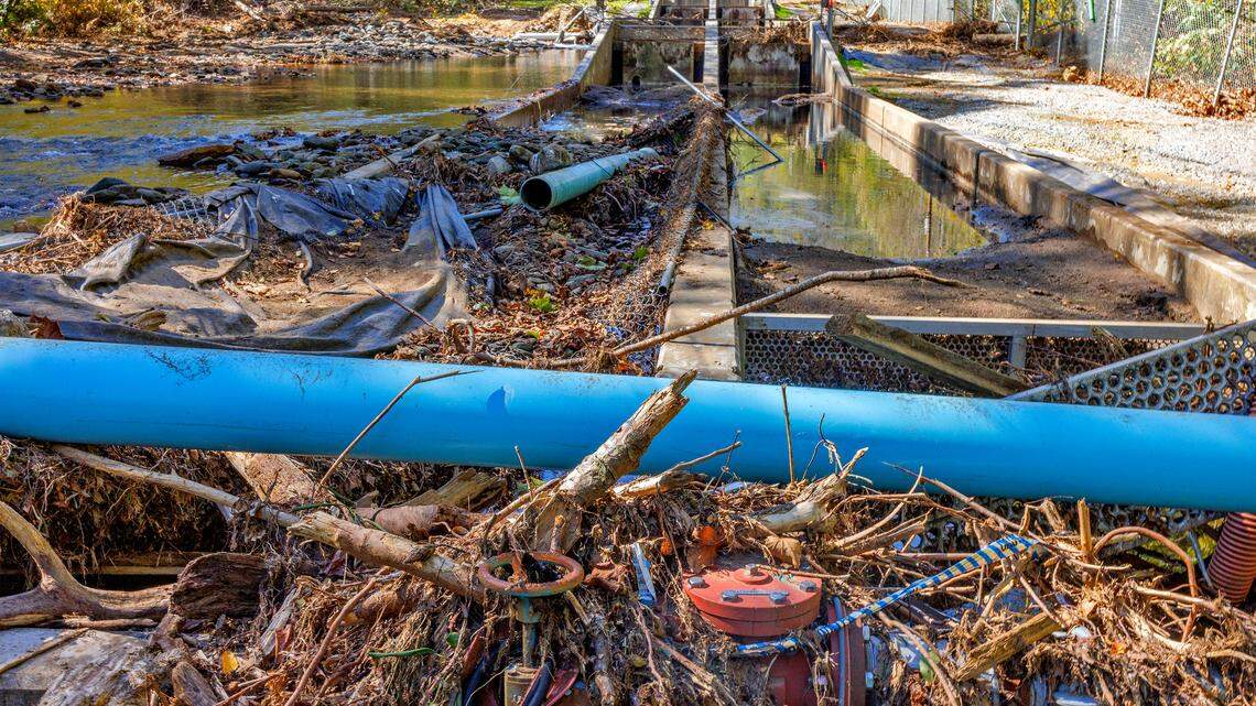 The N.C. Wildlife Resources Commission’s Armstrong State Fish Hatchery was destroyed by Tropical Storm Helene. About 600,000 trout died at the facility after it was flooded and water intake pipes were catastrophically damaged.