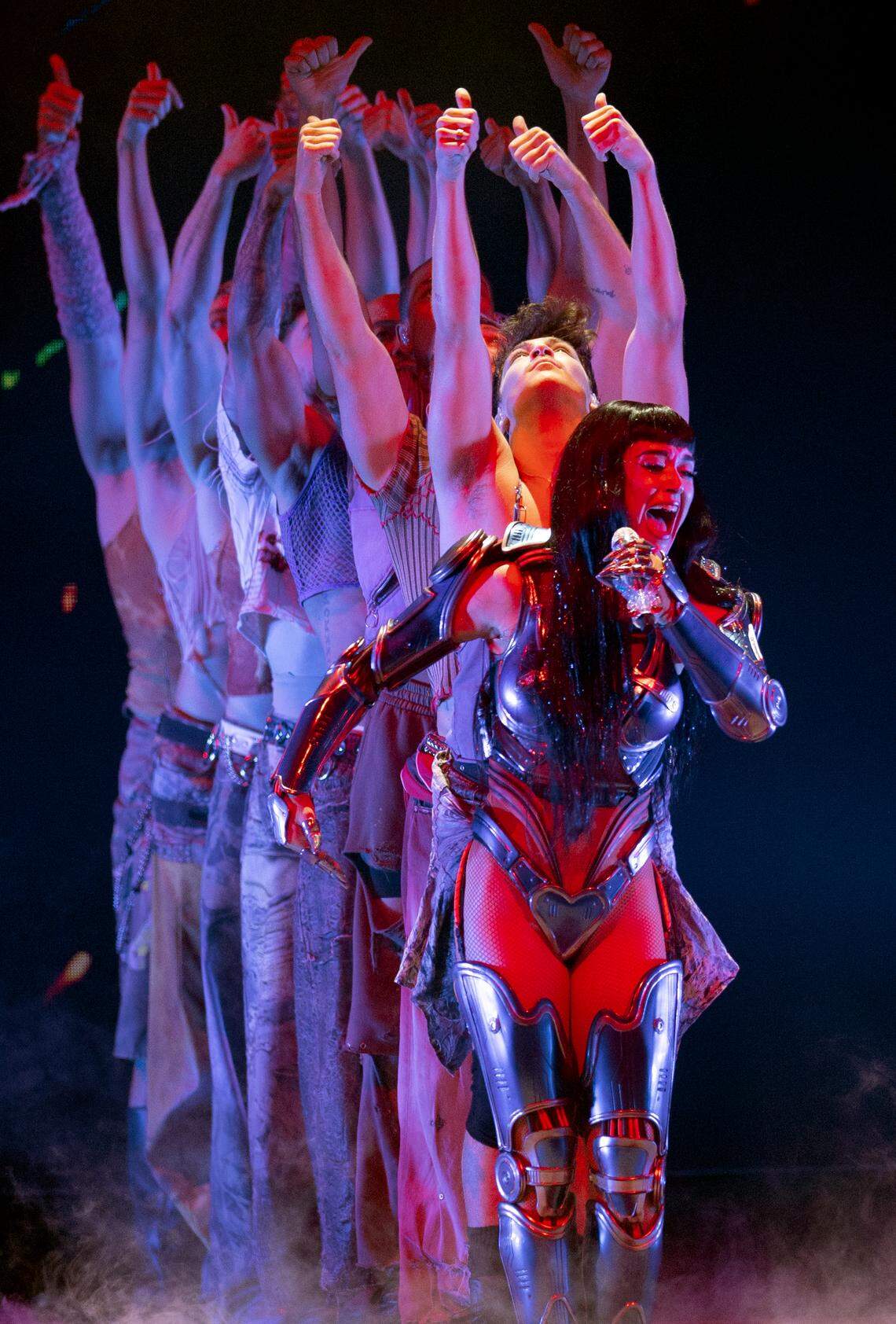 Katy Perry in concert at Raleigh, N.C.’s Lenovo Center, Sunday night, Aug. 17, 2025.