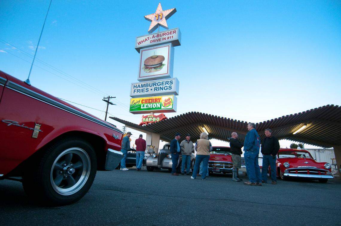 2/23/2011 - FOR LAKE NORMAN MAGAZINE - Classic cars gather at the What-A-Burger on NC 115 in Mooresville.   JEFF WILLHELM - jwillhelm@charlotteobserver.com