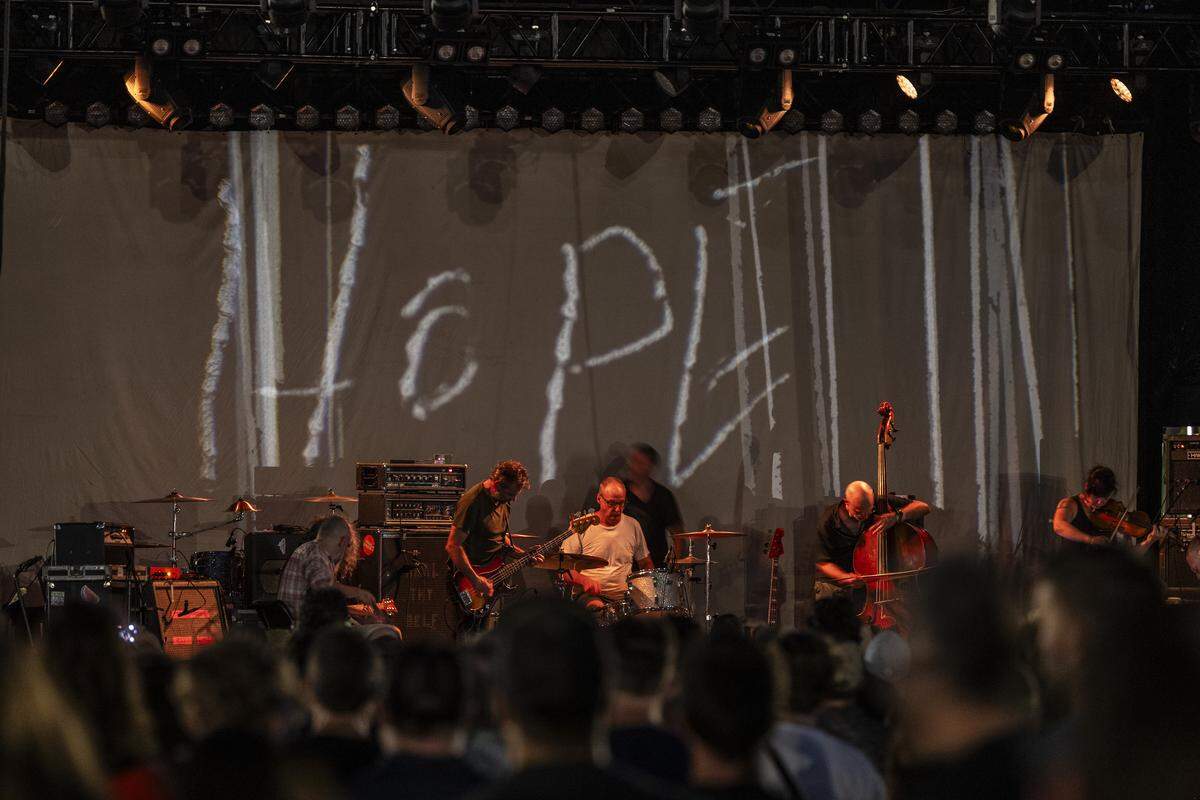 Godspeed You! Black Emperor&nbsp;performs Moore Square during Day 2 of the 15th annual Hopscotch Music Festival in downtown Raleigh on Friday, Sept. 5, 2025.
