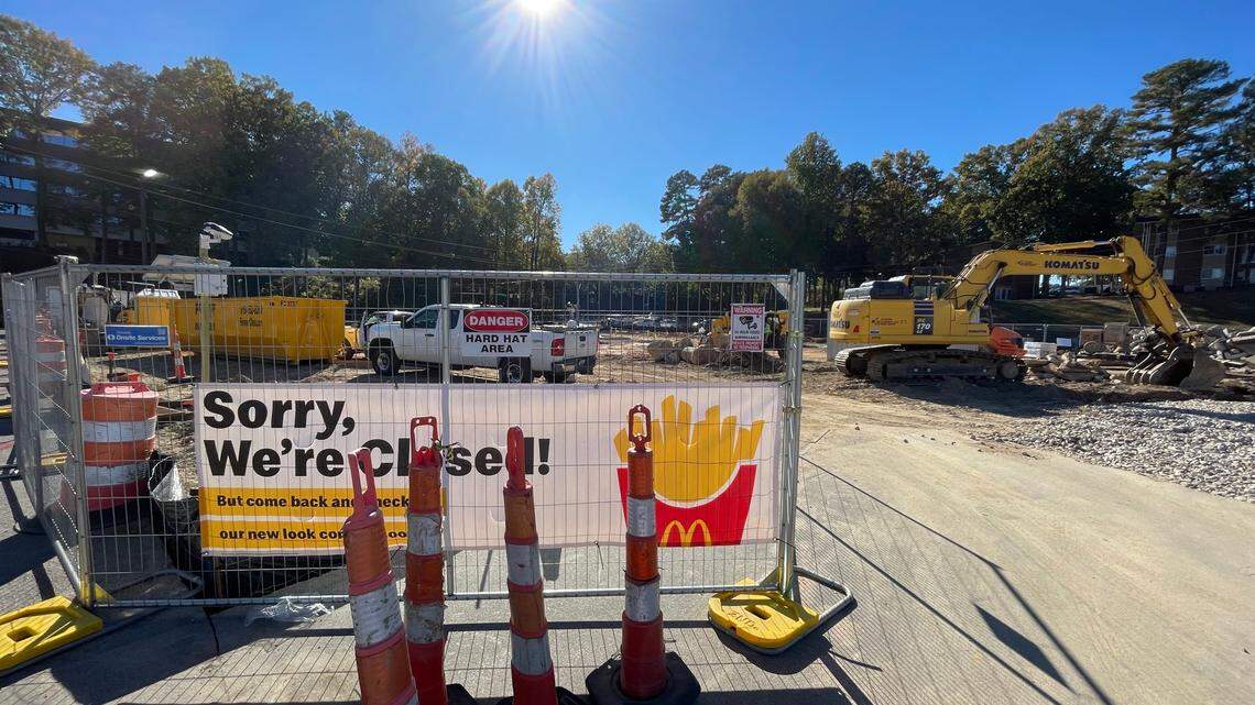 A decades-old McDonalds location in Raleigh’s Lake Boone Shopping Center was demolished recently and will be replaced by a new model from the fast food giant.