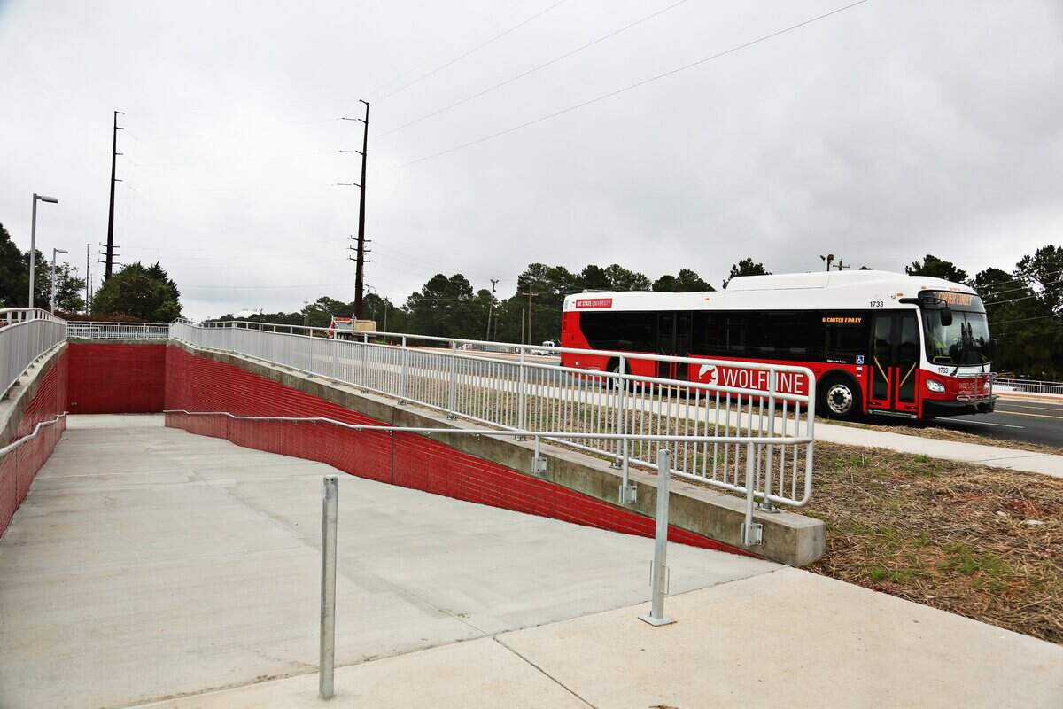 The pedestrian tunnel under Trinity Road is still under construction Tuesday, Sept. 25, 2018, but is planned to open in time for this Saturday’s football game at Carter-Finley Stadium. The 25-foot-wide tunnel will allow crowds to go between the stadium and the State Fairgrounds without having to cross Trinity.