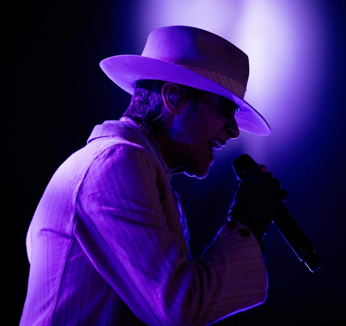 Perry Farrell of Jane’s Addiction performs at Raleigh, N.C.’s Red Hat Amphitheater, Tuesday night, Sept. 3, 2024.