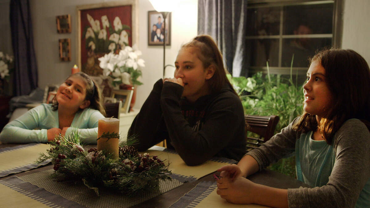 Cindy Shank’s three daughters (L-R) Annalis, Autumn and Ava, in the HBO documentary “The Sentence.”