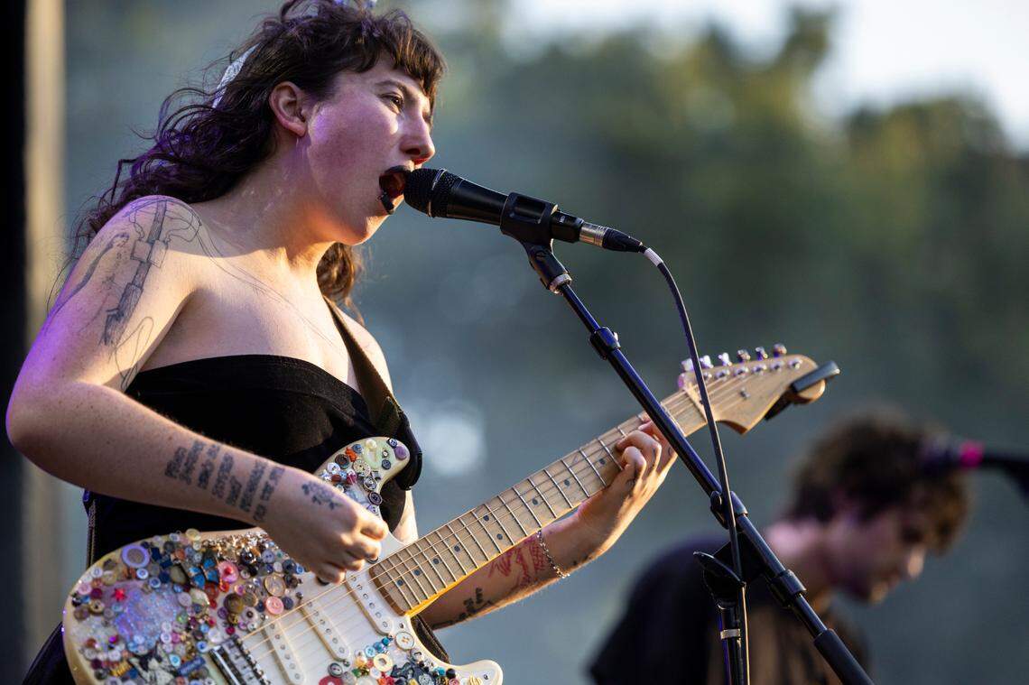 Wednesday performs at Moore Square in Raleigh during the Hopscotch Music Festival on Saturday, Sept. 7, 2024.