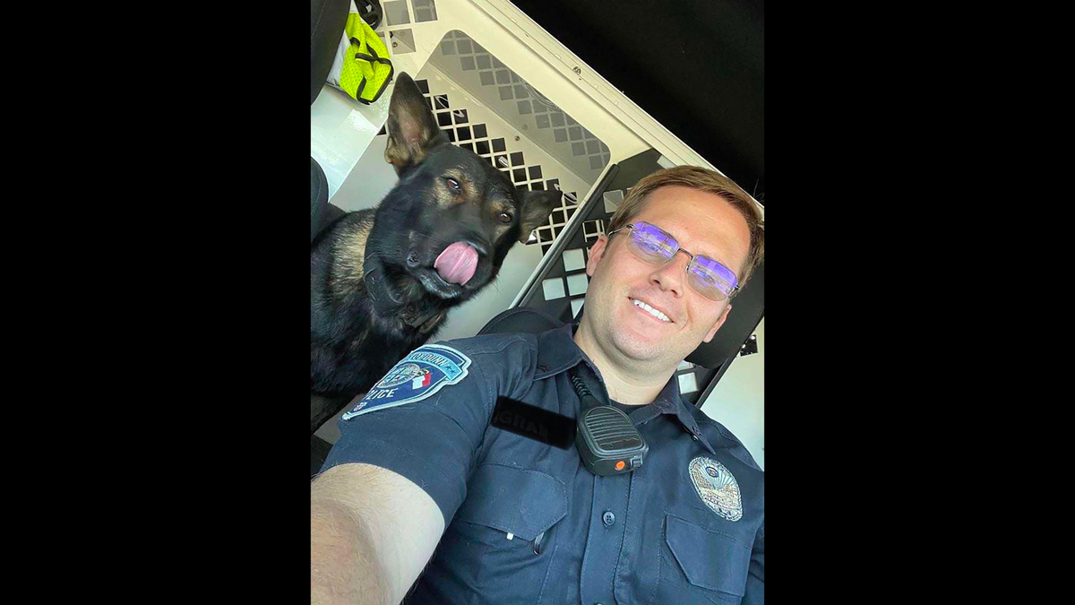 Former Dunn police officer Nathan Ingram and “Pac Man”