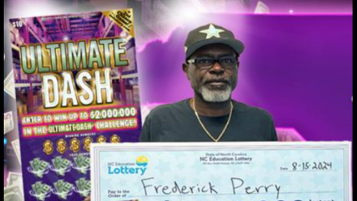 Frederick Perry of Erwin, N.C., intends to buy his family a new house with his huge lottery prize.