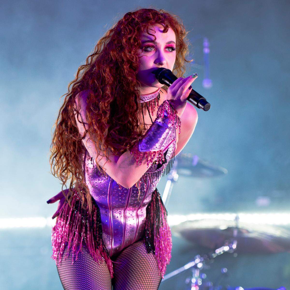 Chappell Roan performs at Raleigh’s Red Hat Amphitheater on her “The Midwest Princess Tour”, Wednesday night, June 12, 2024.