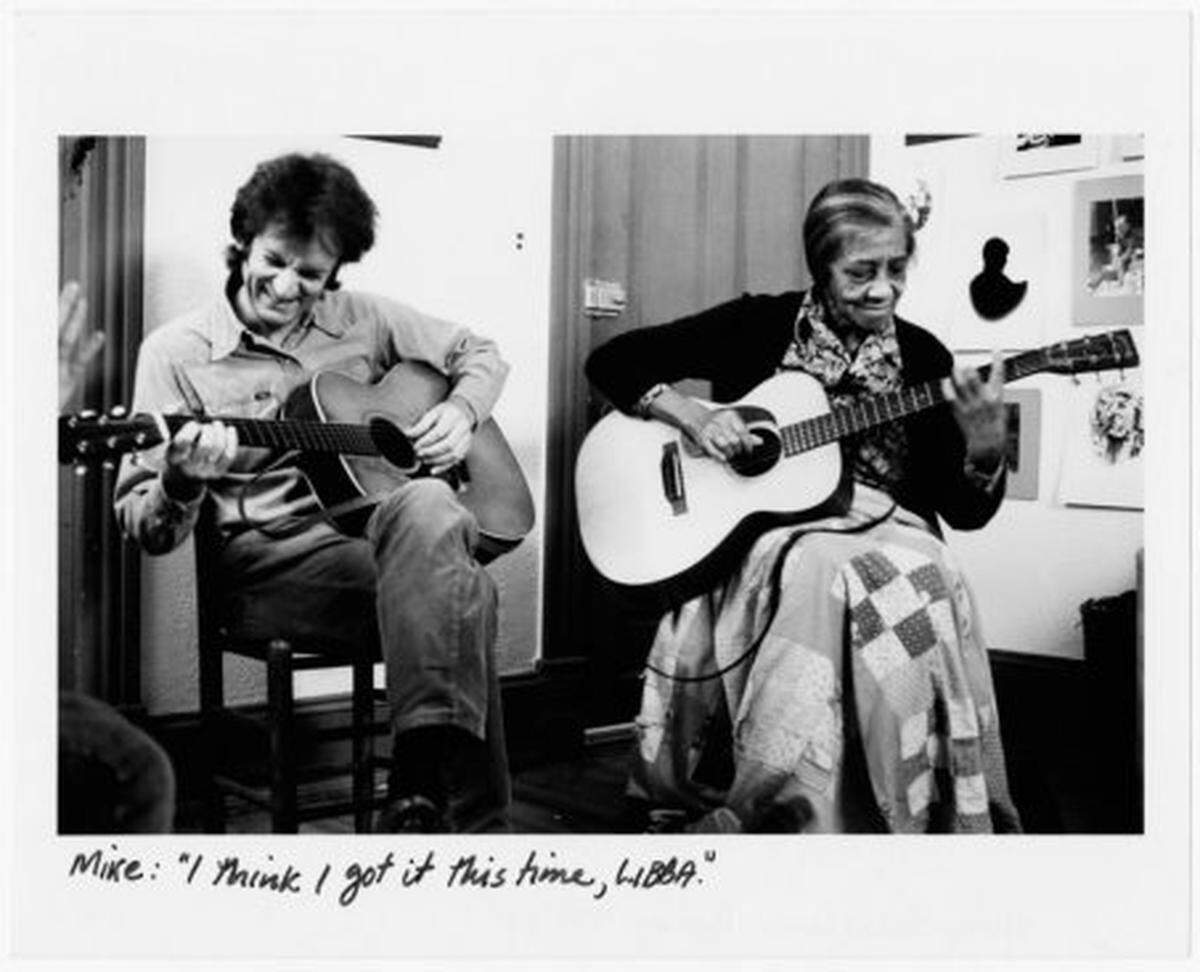 Elizabeth “Libba” Cotten, right, with Mike Seeger in the lat 1970s. Cotten was a blues and folk musician who grew up in Carrboro.