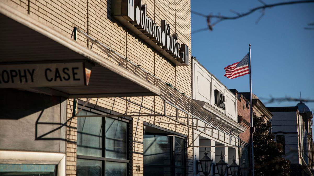 After years of economic decline, made worse by hurricanes, many store fronts sit empty in downtown Kinston, N.C., as pictured here on Jan. 7, 2022.