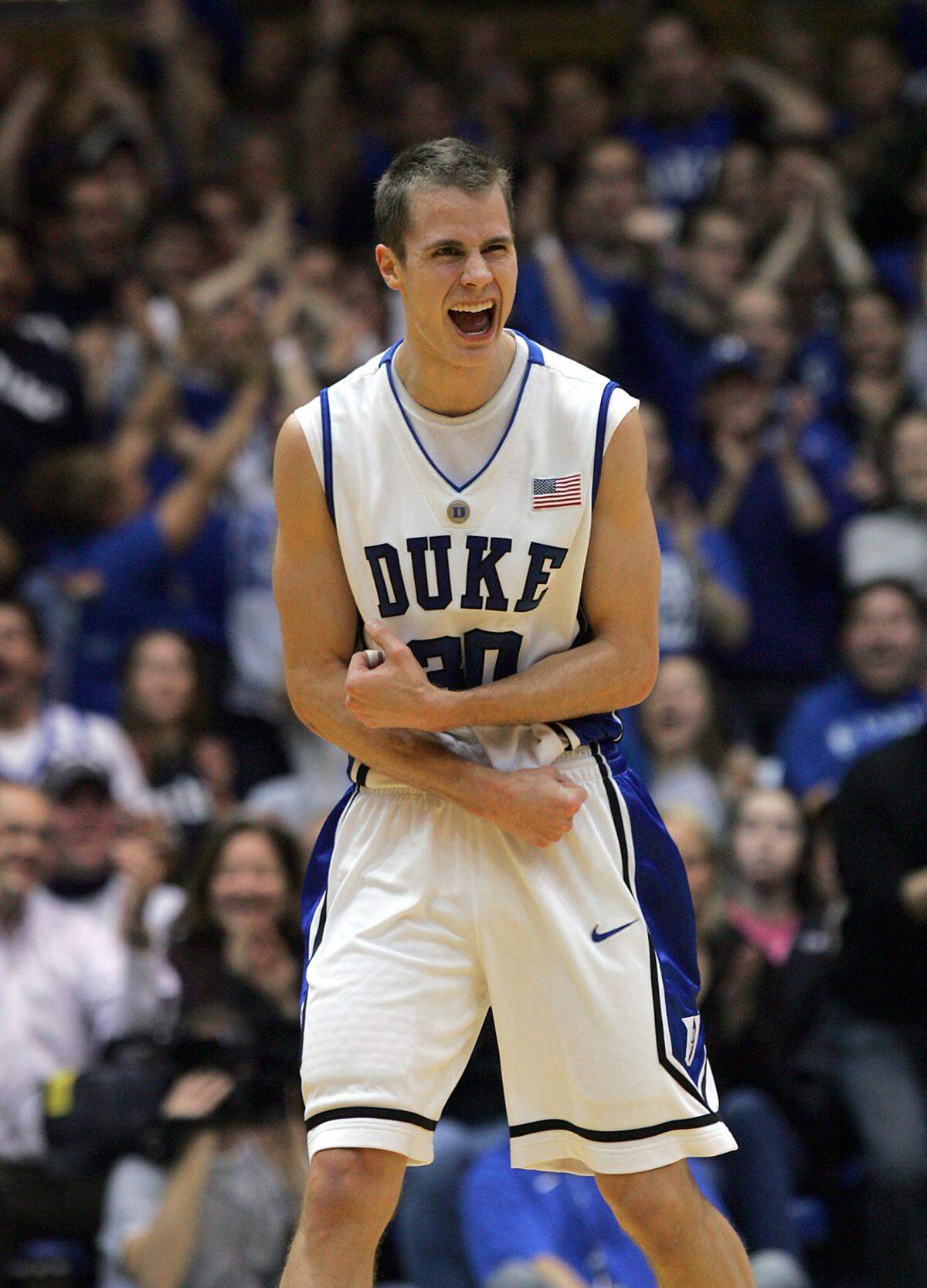Duke’s Jon Scheyer was known for his intensity on the court as a player for the Blue Devils.