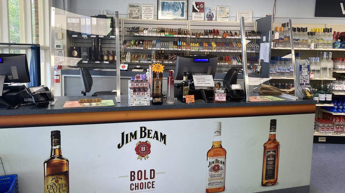 Orange County ABC stores now have plexiglass shields on their registers to separate customers from store employees.