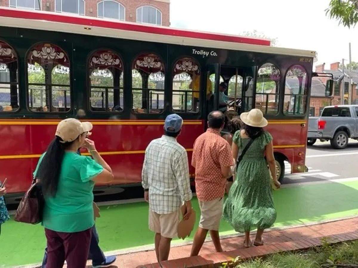 Trolleys and mobility-on-demand vans will run on Saturdays in Chapel Hill, Carrboro and Hillsborough to the Uproar art locations.