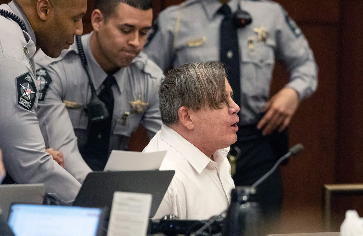 Jonathan Sander is subdued by deputies as he shouts at the Salvatore Mazzella, father and husband of victims.