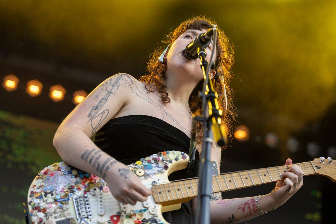 Wednesday performs at Moore Square in Raleigh during the Hopscotch Music Festival on Saturday, Sept. 7, 2024.