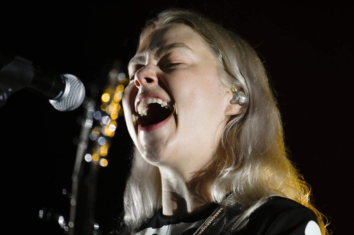 Phoebe Bridgers in concert at Raleigh, N.C.’s Red Hat Amphitheater Tuesday night, Sept. 21, 2021.
