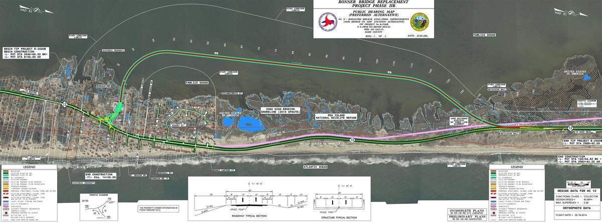 Just south of the Bonner Bridge, where N.C. 12 passes through the Pea Island National Wildlife Refuge, work will soon begin on a 2.4-mile bridge that will carry the road out into Pamlico Sound.