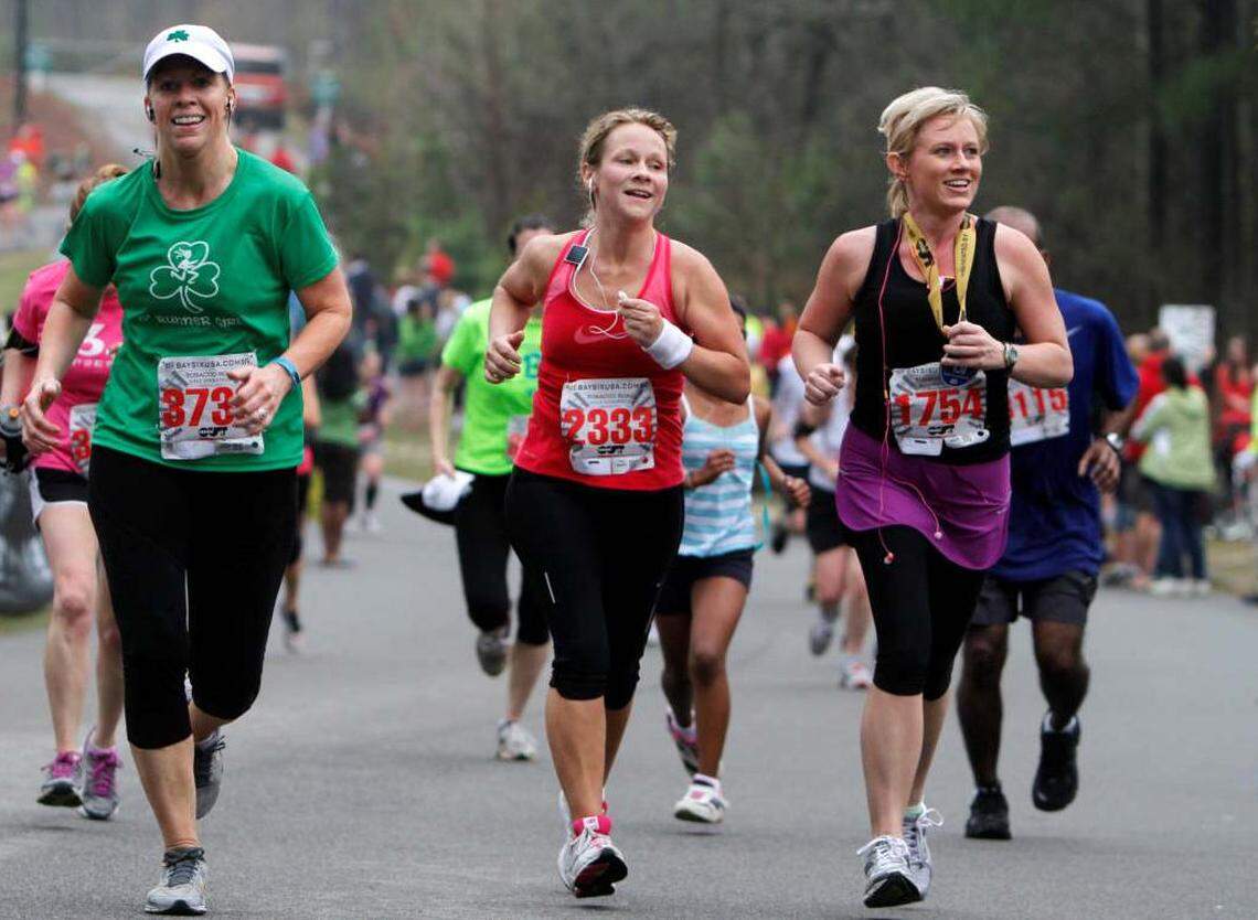 The Tobacco Road Marathon and Half Marathon, photographed in 2012, takes over the American Tobacco Trail in Cary. Over the past 12 years, the event has raised over $1.3 million for charities.