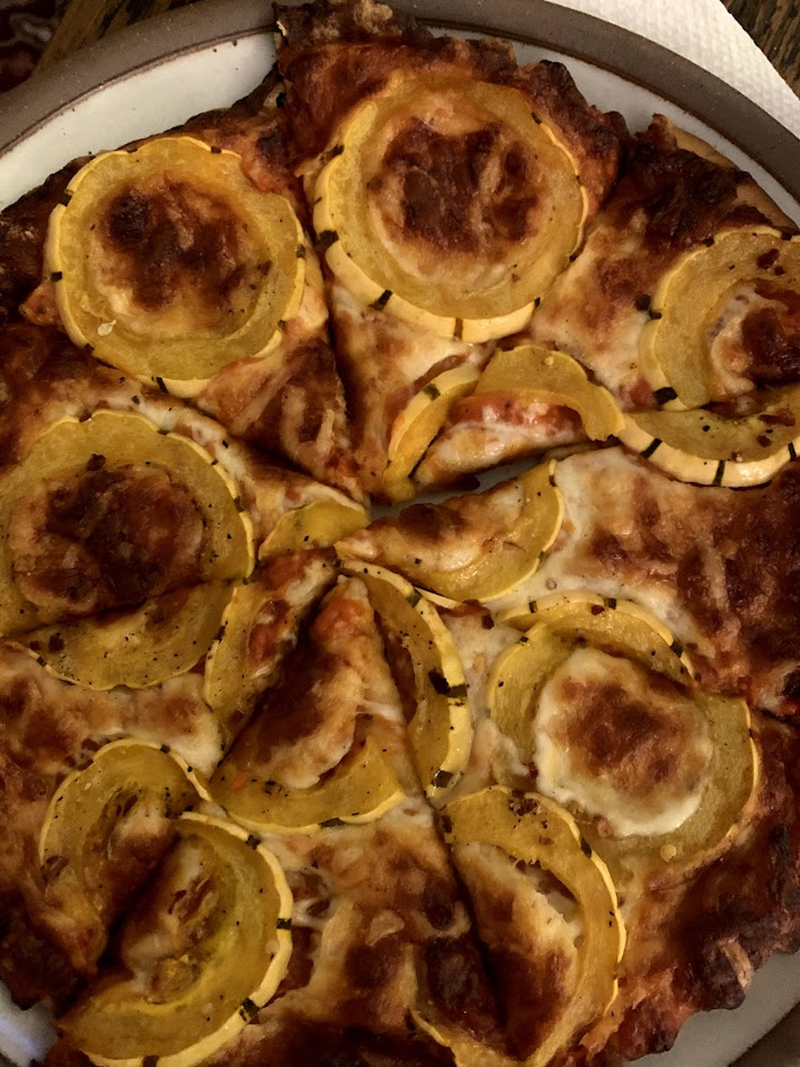 The News & Observer’s food writer Drew Jackson fancies up a frozen pizza by adding acorn squash.