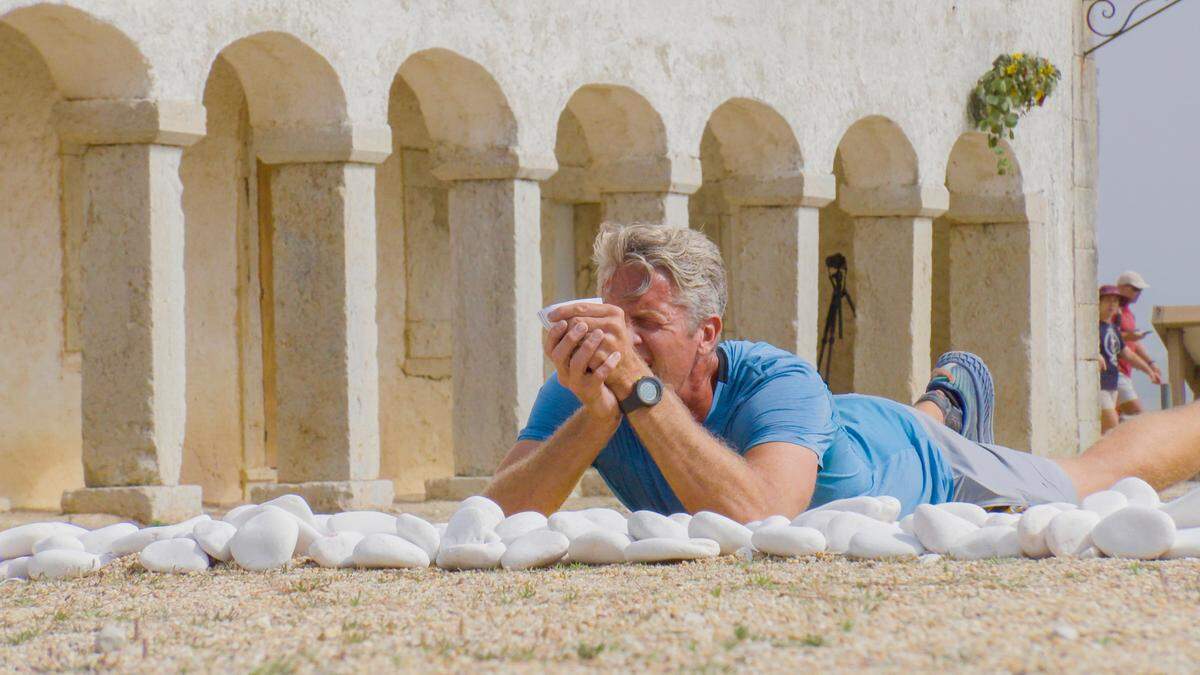 Penn Holderness in the March 2, 2022, finale of “The Amazing Race.”